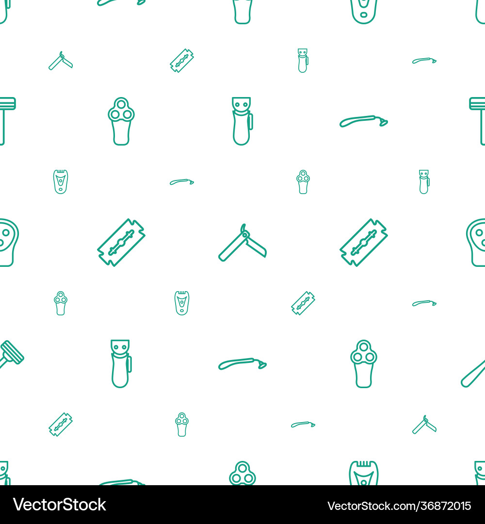 Razor icons pattern seamless white background Vector Image