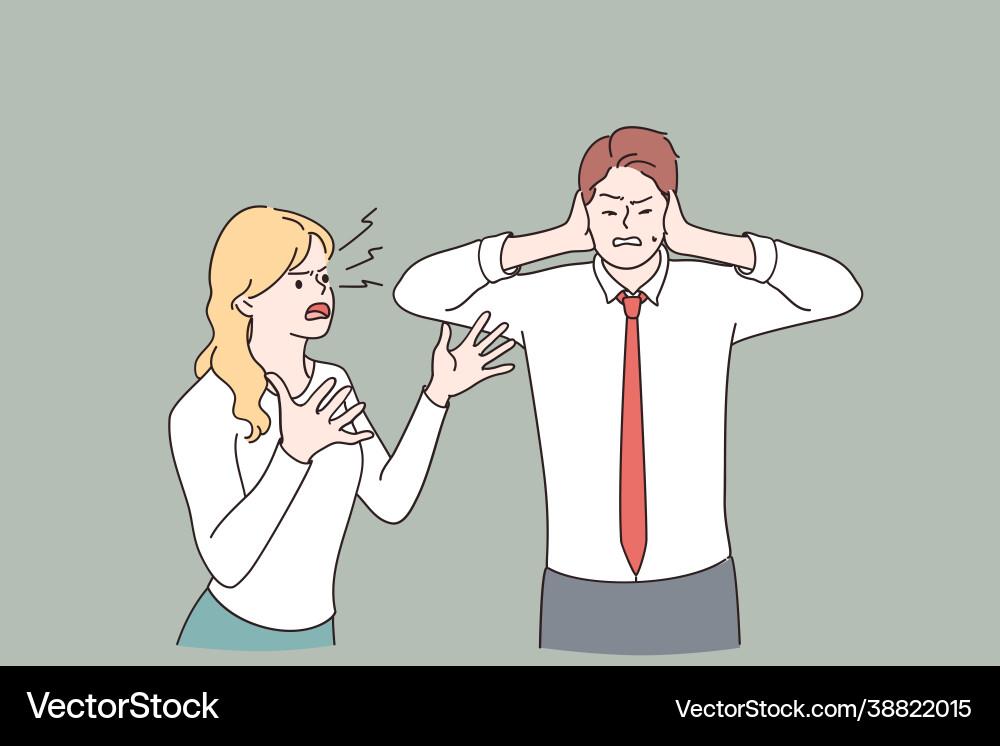 Scandal fighting problems in communication vector image