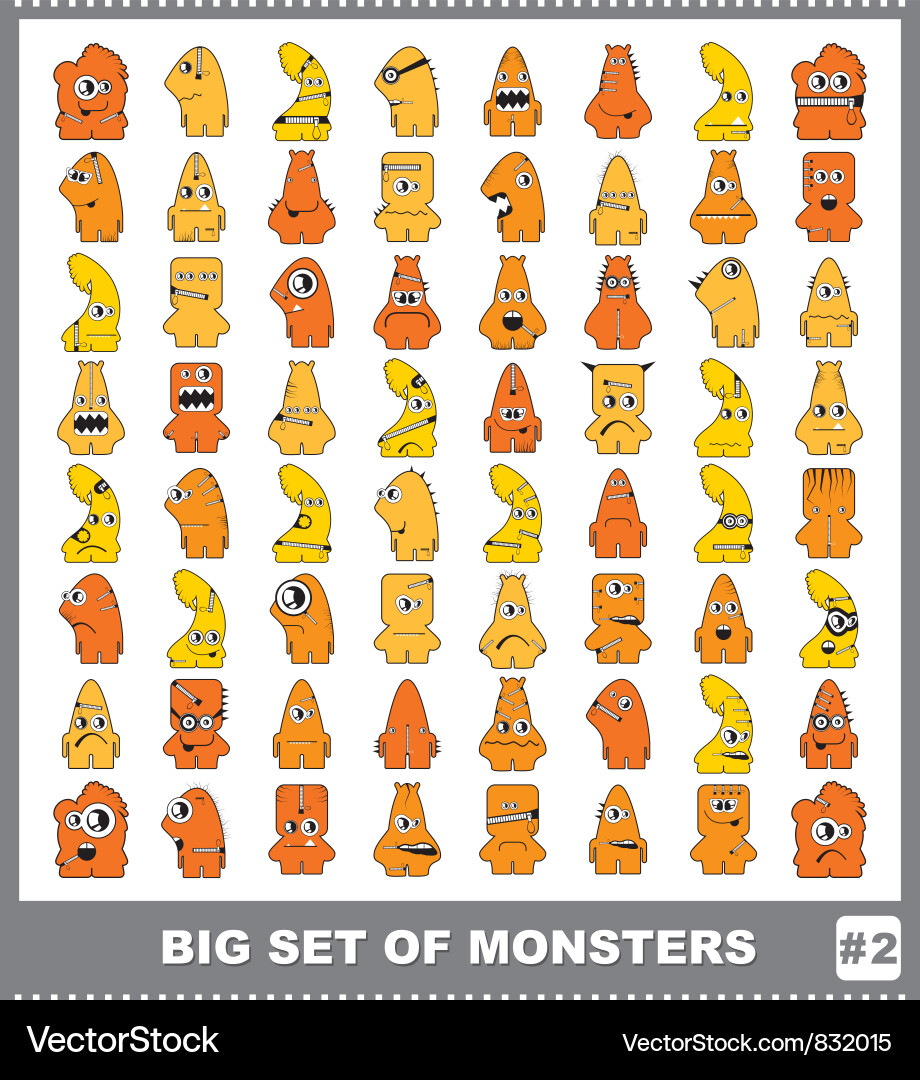 Set of monsters Vector Image