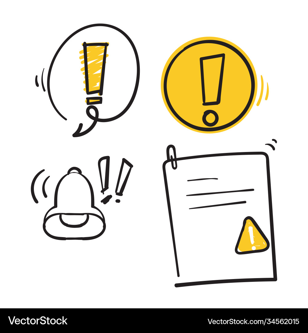 Simple set warnings related line icons Simple set warnings related line icons vector image