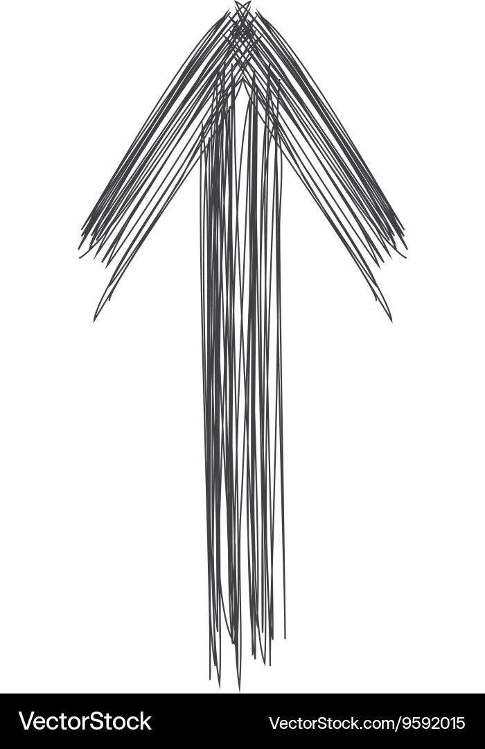 Sketch arrow direction design graphic vector image