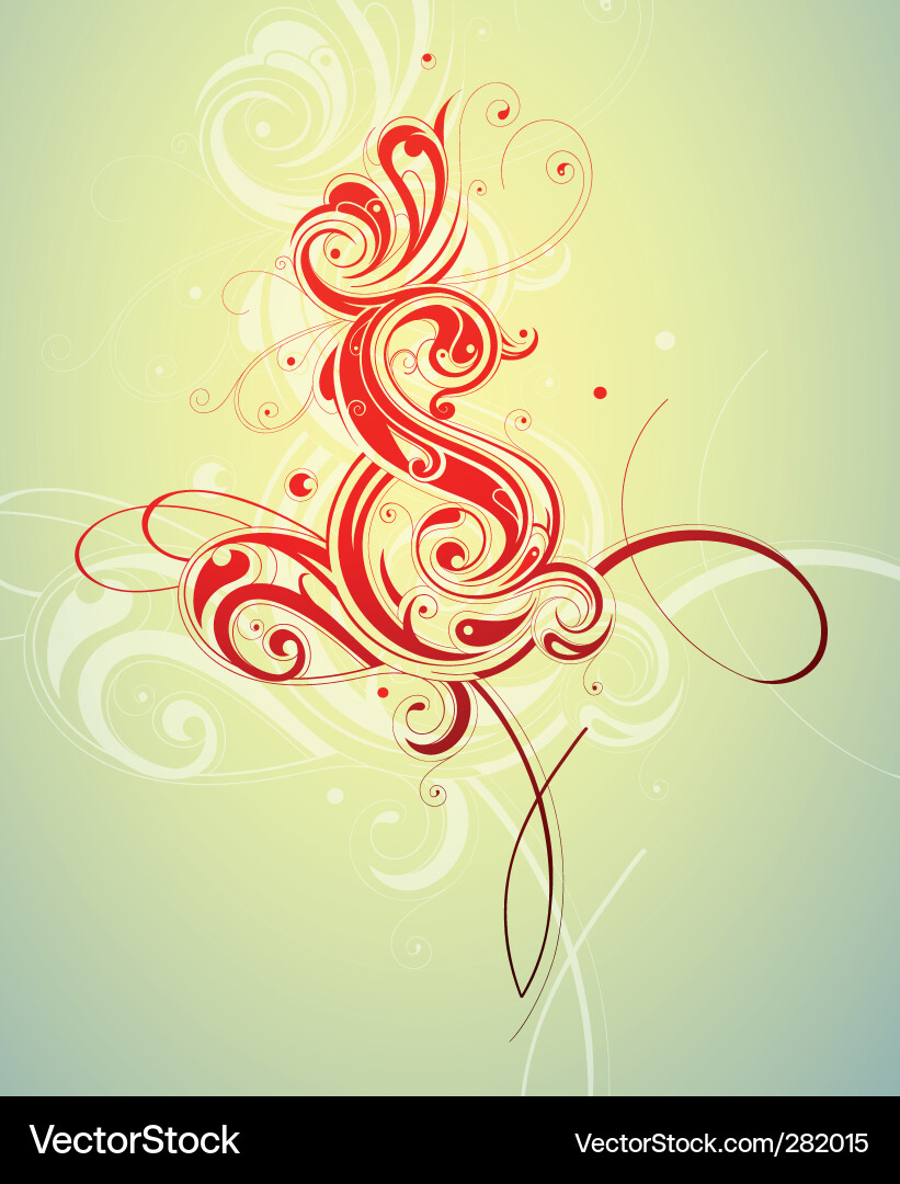 Swirl Blumenmuster Vektorbild