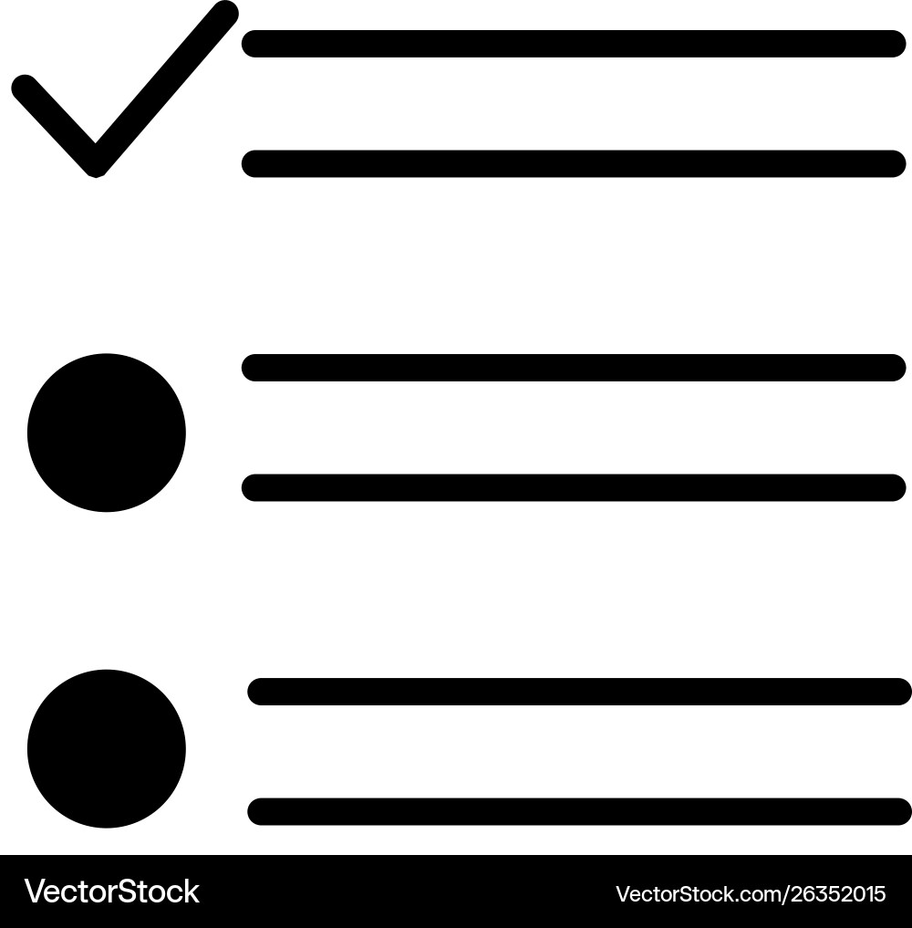 Thin line checklist report icon on white Thin line checklist report icon on white vector image