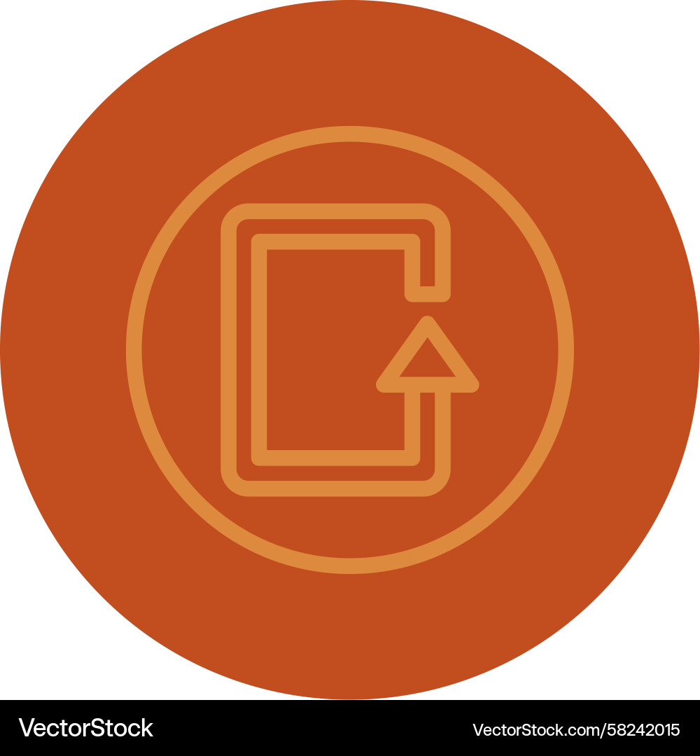 Upward Arrow Loop Icon - Multi Color Vector Image