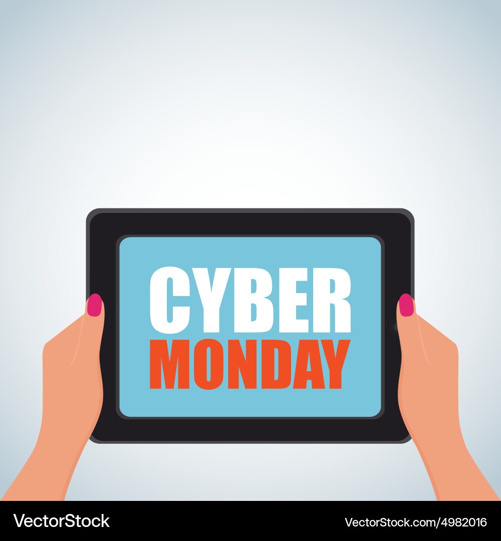Abstract cyber monday object on a white background Vector Image