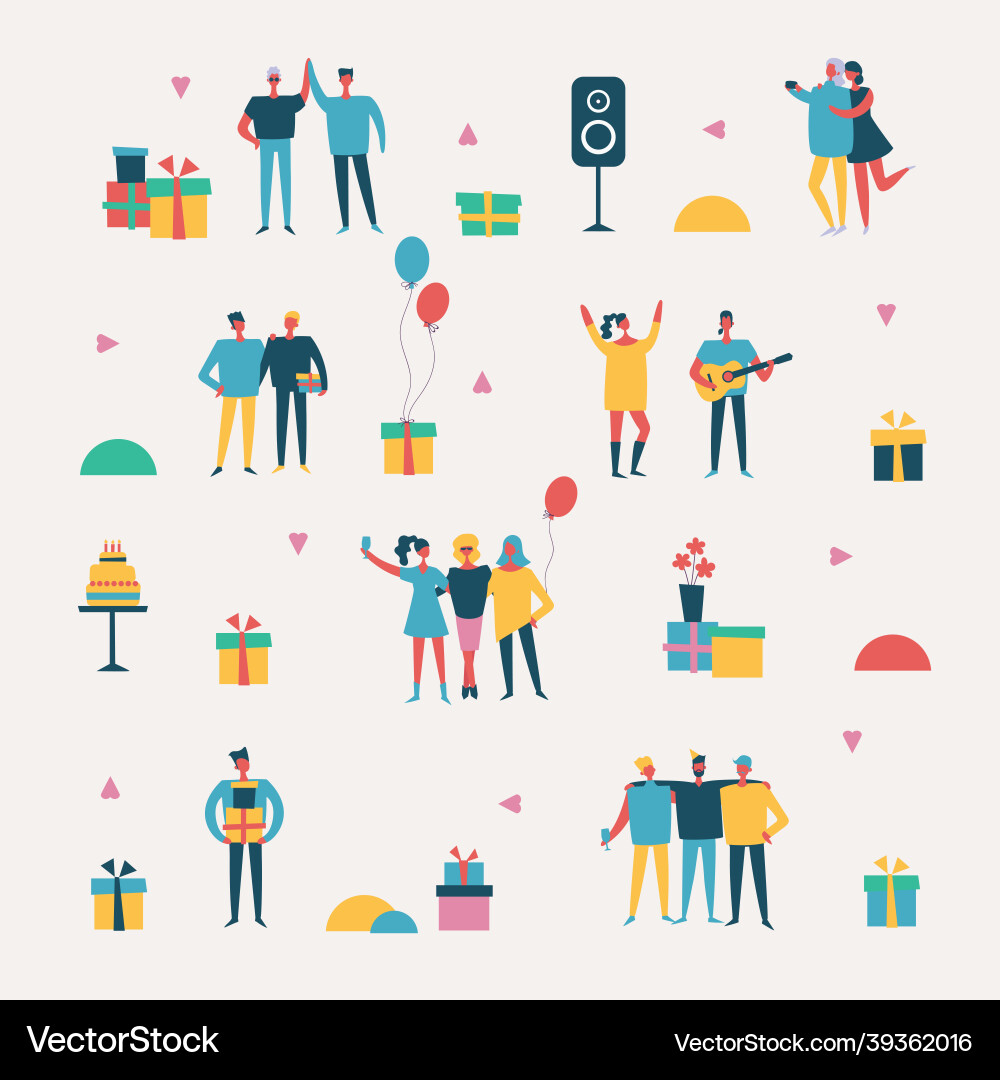 Background in a flat style of group Background in a flat style of group vector image
