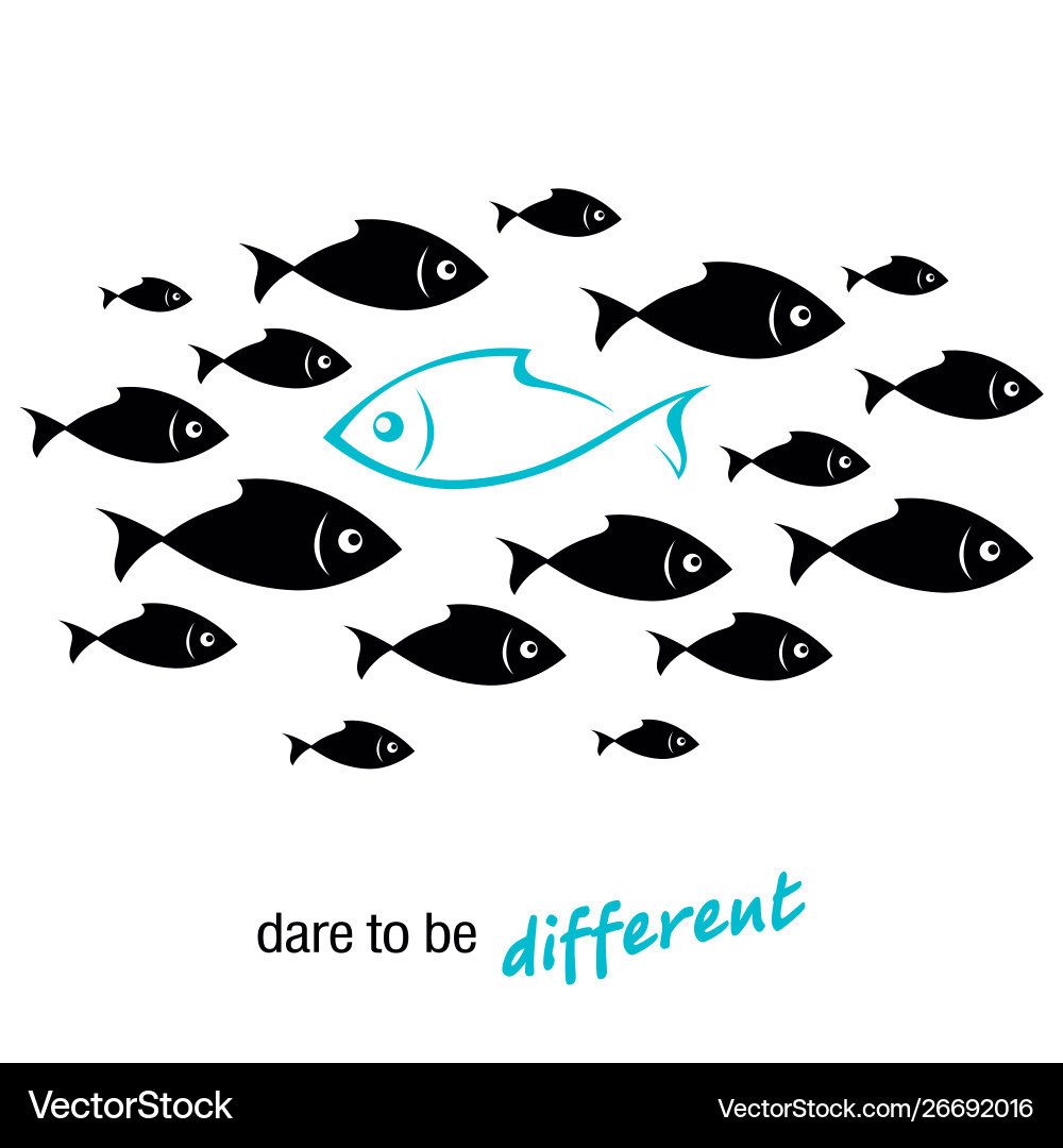 Be different- concept Be different- concept vector image