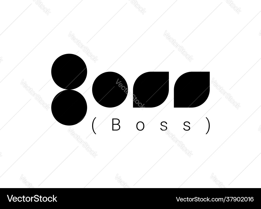 Boss composition in minimalistic font Vector Image