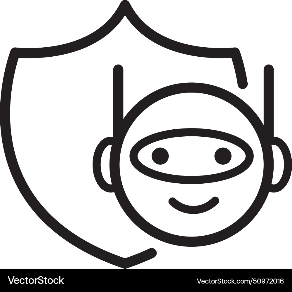 Chatbot security service vector image