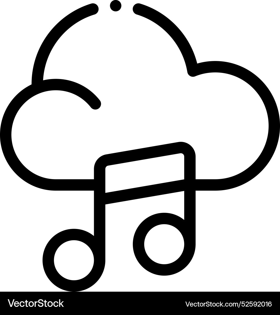 Cloud icon thin linear style design isolated Cloud icon thin linear style design isolated vector image