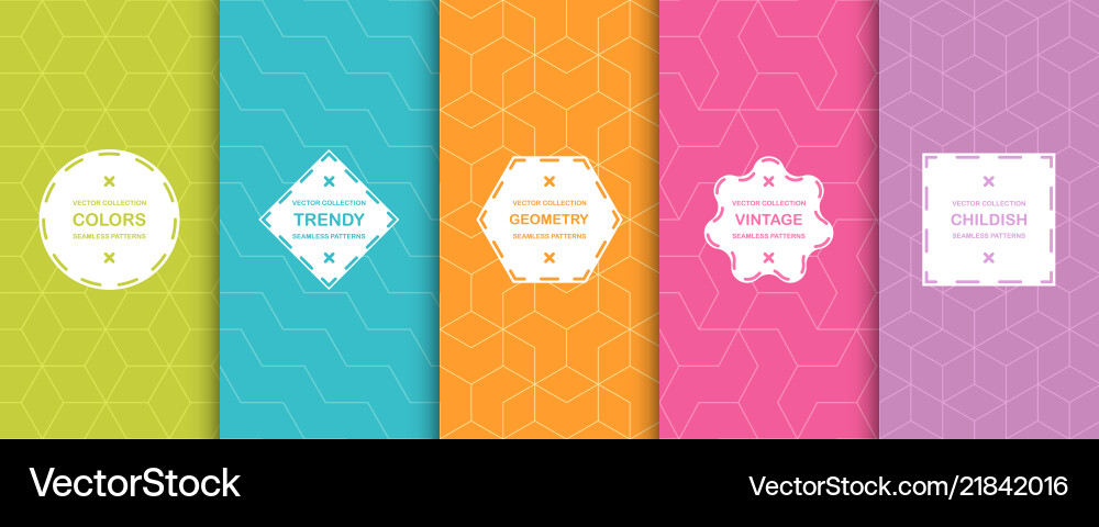 Collection of seamless colorful patterns Collection of seamless colorful patterns vector image