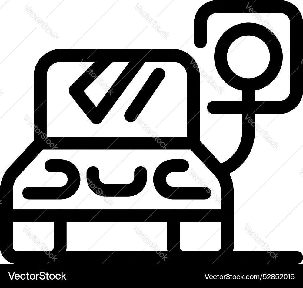 Computer diagnosing and showing health status Vector Image