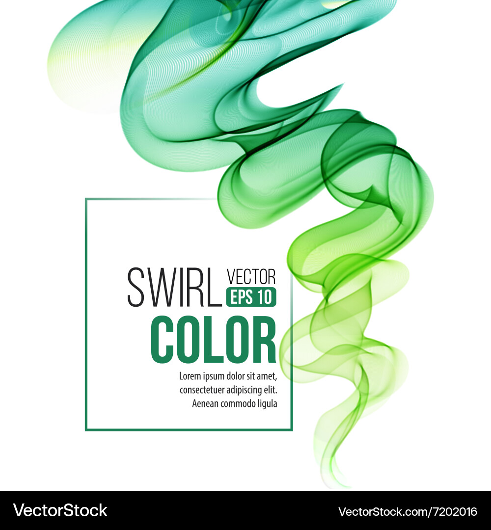 Dynamic Green Swirl Abstract Background vector image