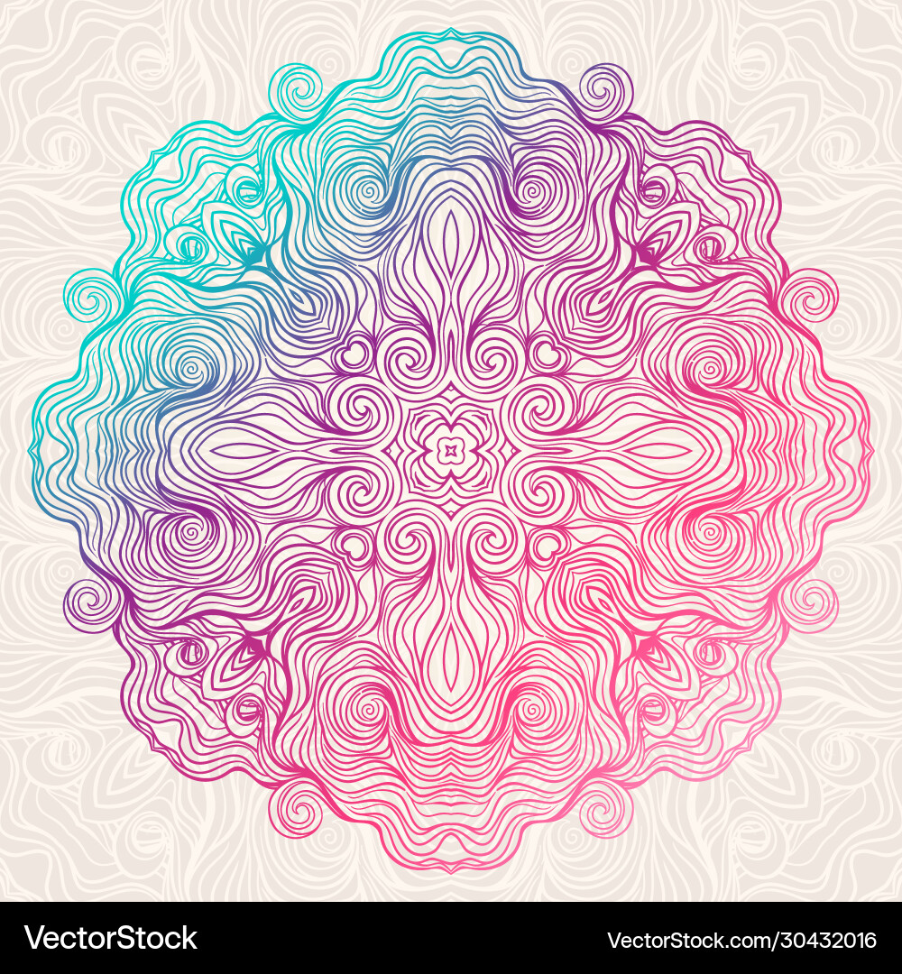 Elegant Circle Pattern - Beige Vector Image