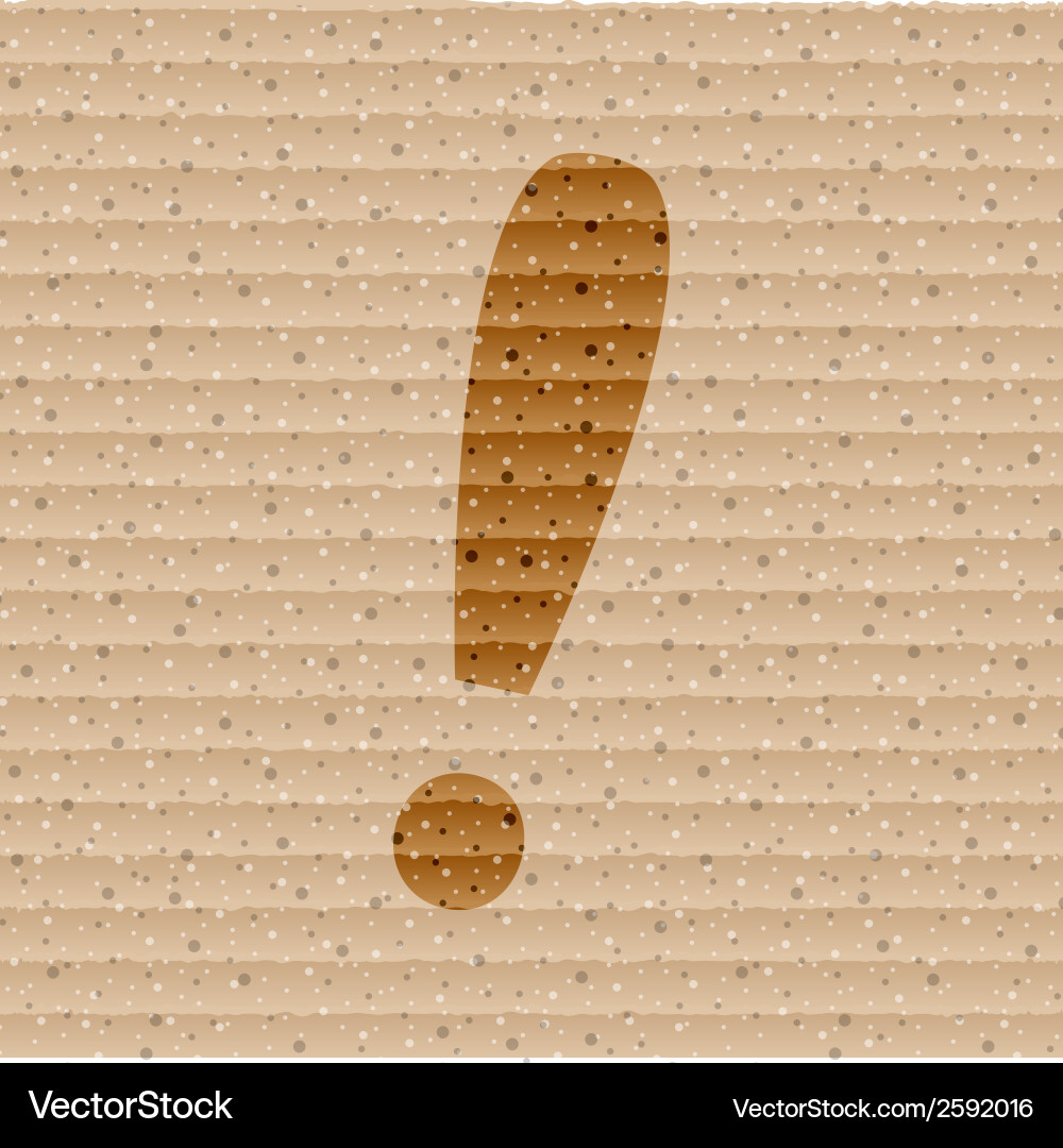 Exclamation point flat modern web button vector image