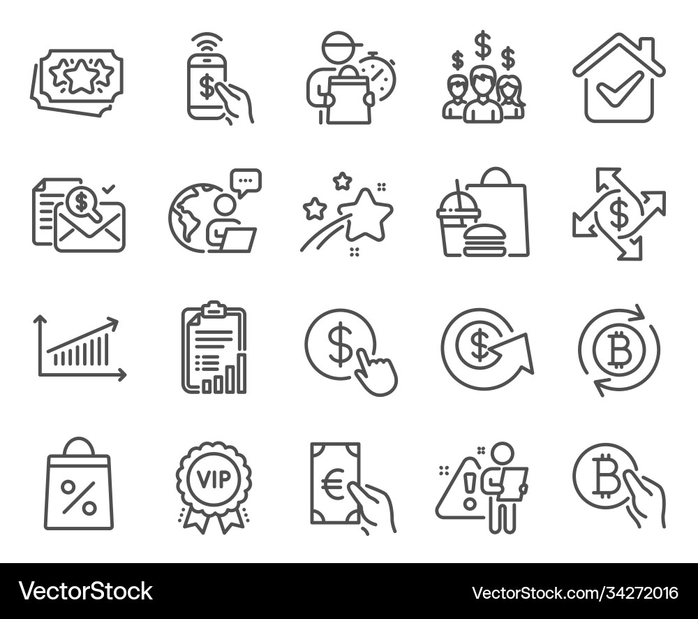 Finance icons set included icon as refresh Finance icons set included icon as refresh vector image