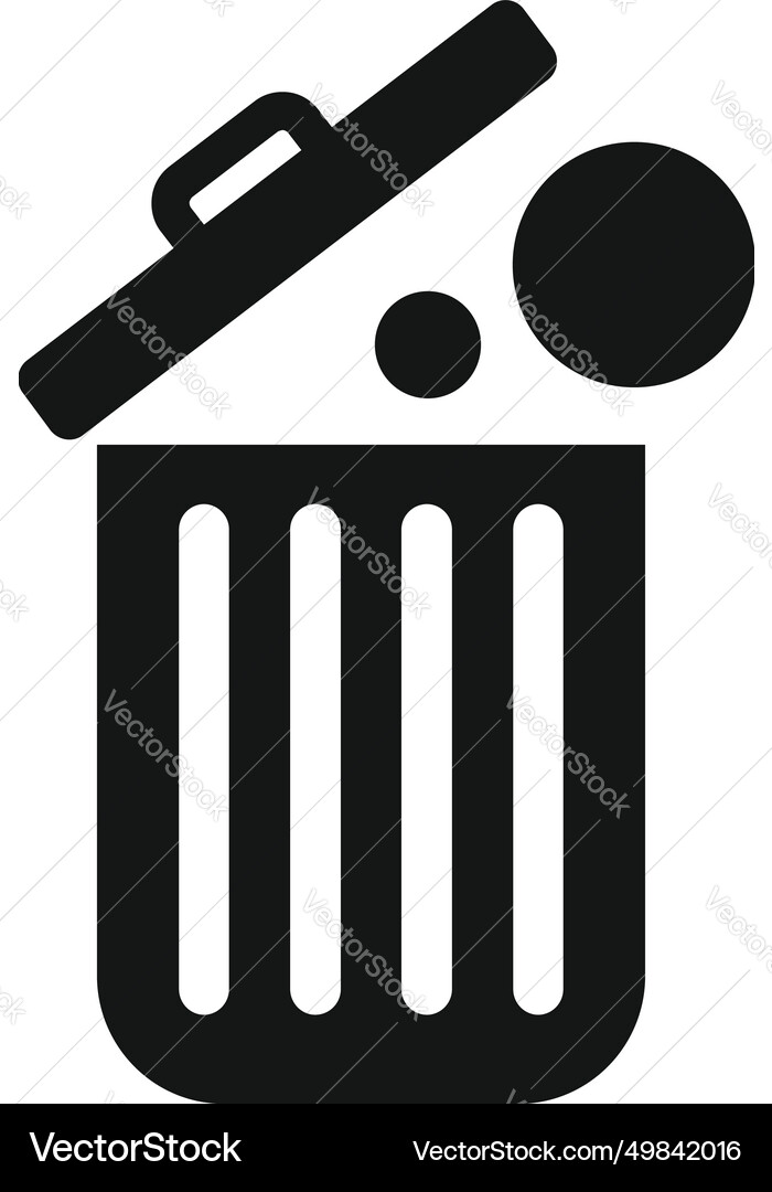 Garbage content filter icon simple work vector image