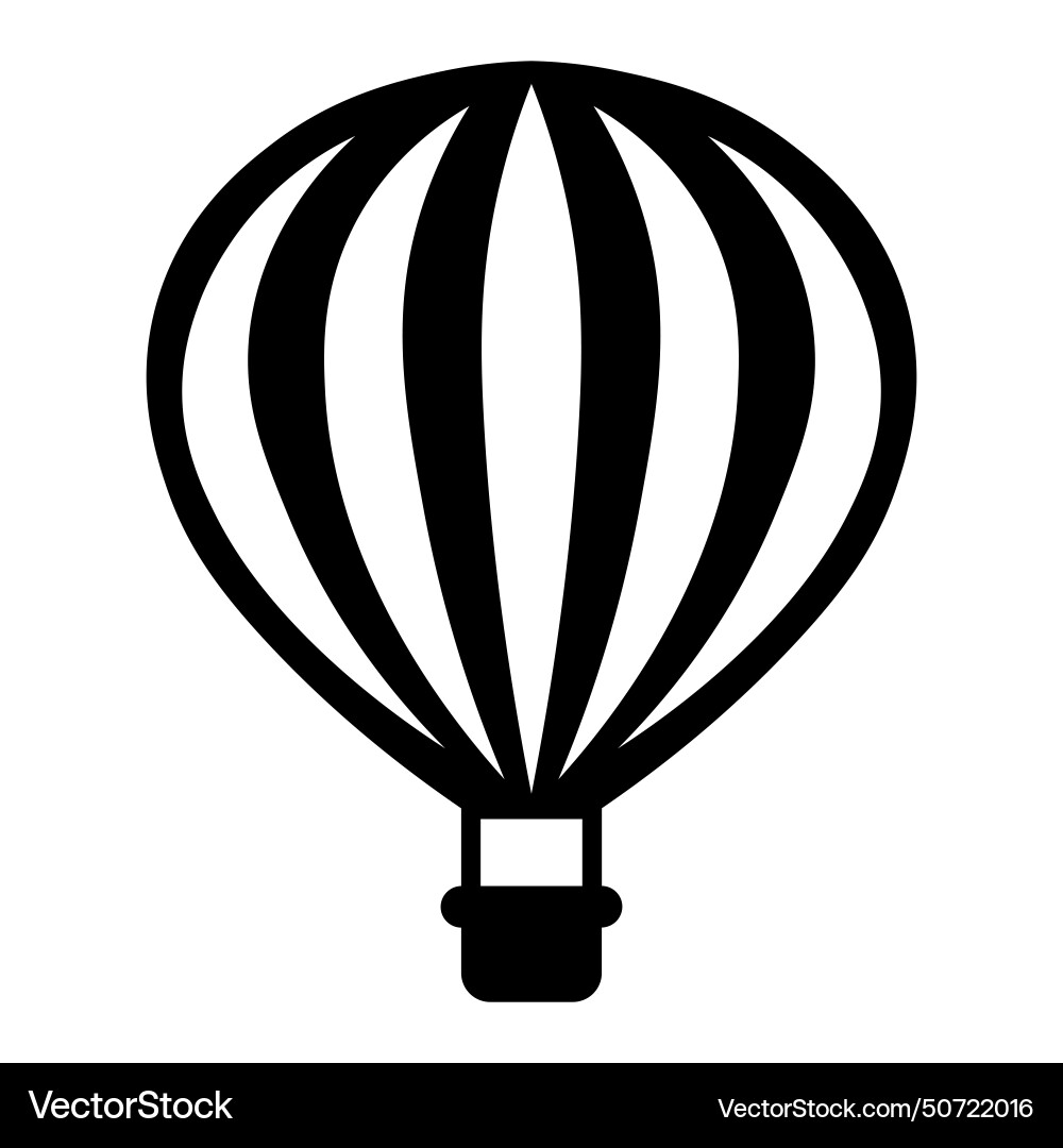 Heißluftballon-Symbol auf weißem Hintergrund Heißluftballon-Symbol auf weißem Hintergrund vektorbild