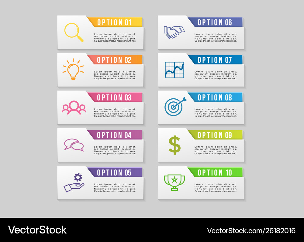 Infographic design template with options steps Vector Image