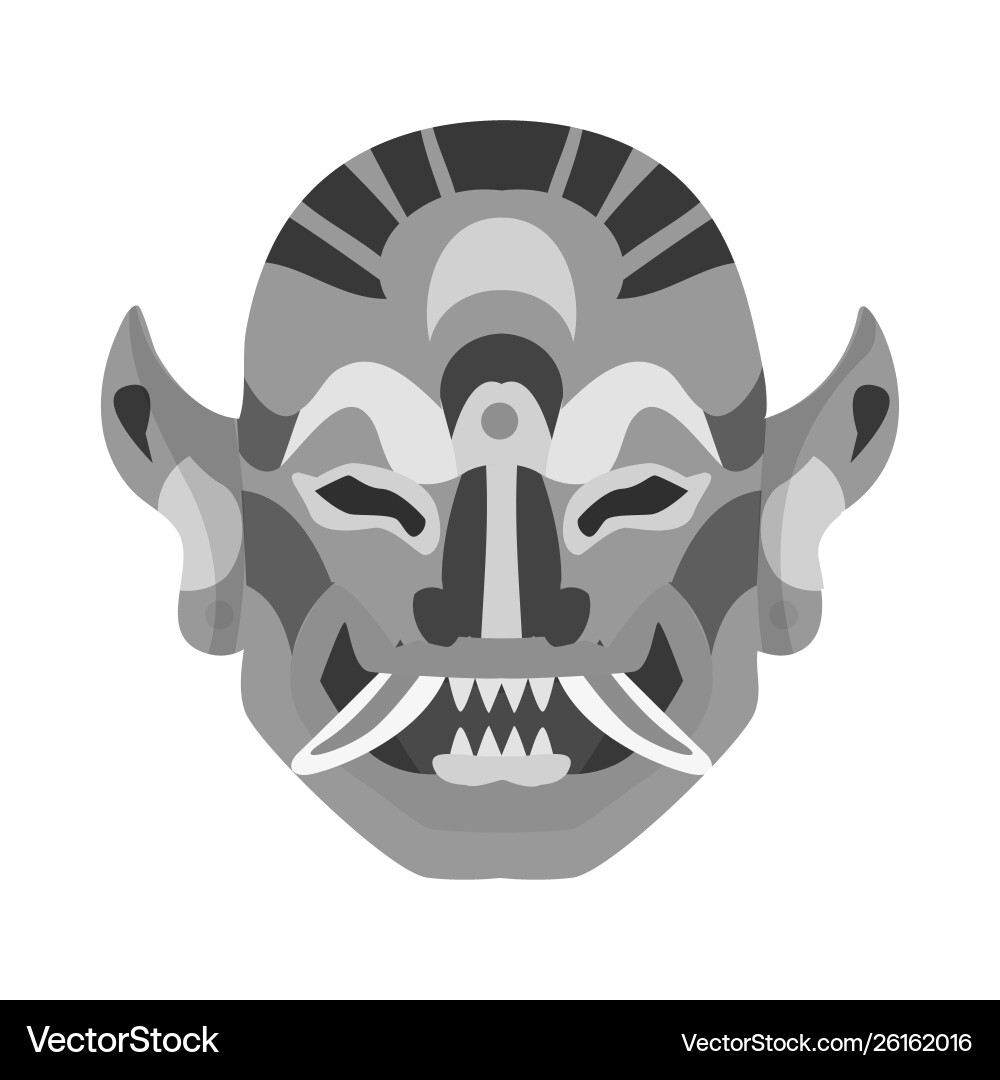 Isolated object mask and indonesian symbol set Vector Image
