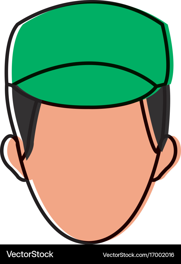 Man face character people work profile image Vector Image