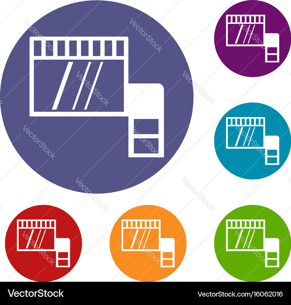 Memory card icons set vector image