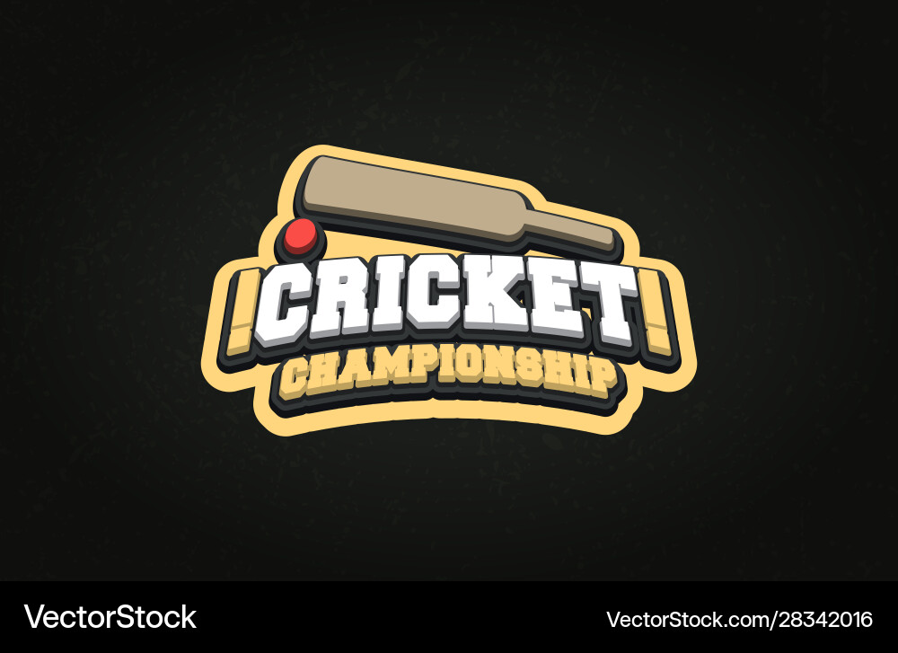 Moderne professionelle Typografie Cricket Sport Moderne professionelle Typografie Cricket Sport vektorbild