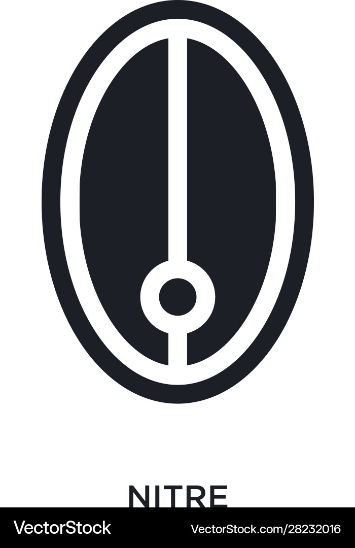 Nitre isolated icon simple element from zodiac vector image