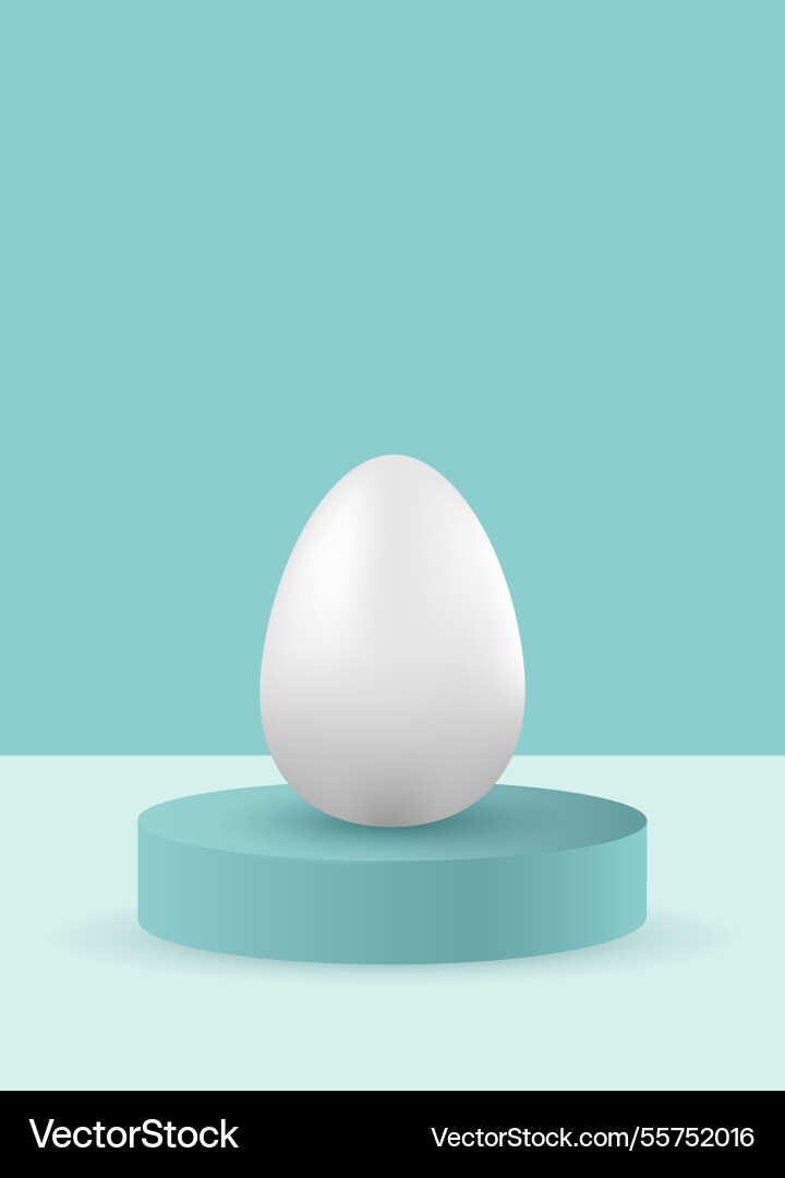 One 3d white easter egg Royalty Free Vector Image
