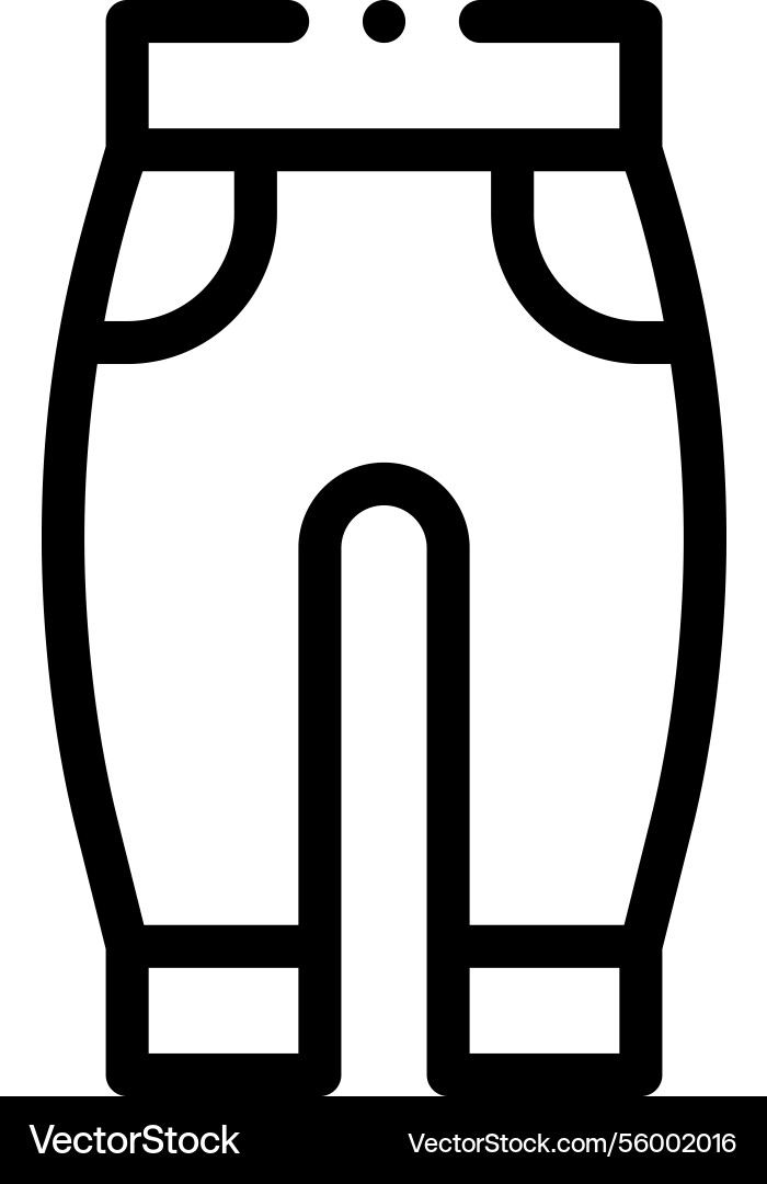 Pants icon thin linear style design isolated Pants icon thin linear style design isolated vector image