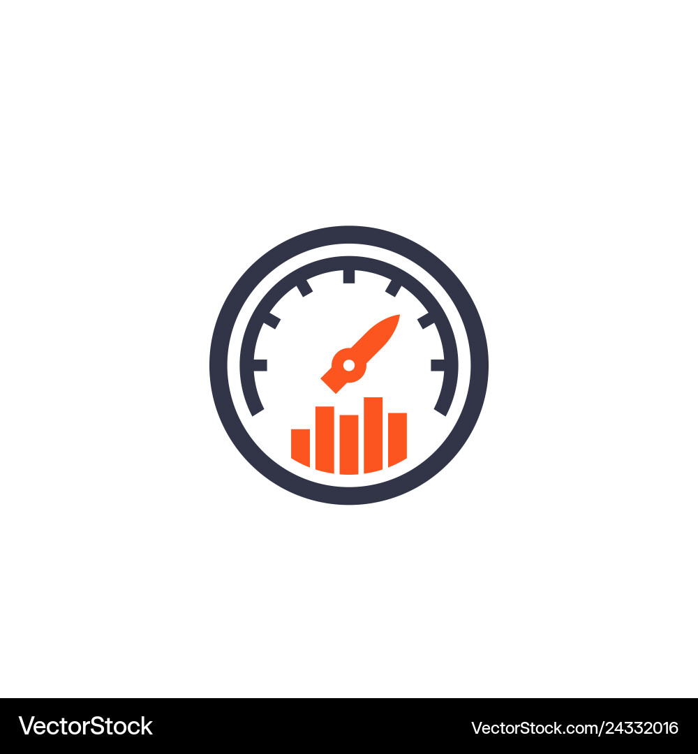 Performance & Efficiency Meter Icon vector image