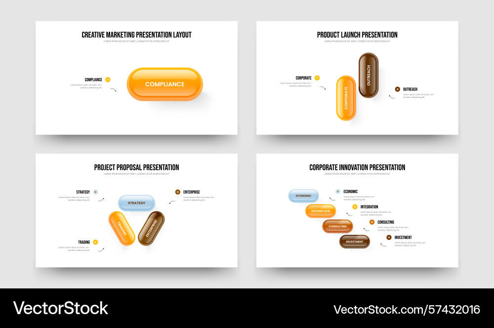 Project showcase 1 2 3 4 element infographic Project showcase 1 2 3 4 element infographic vector image