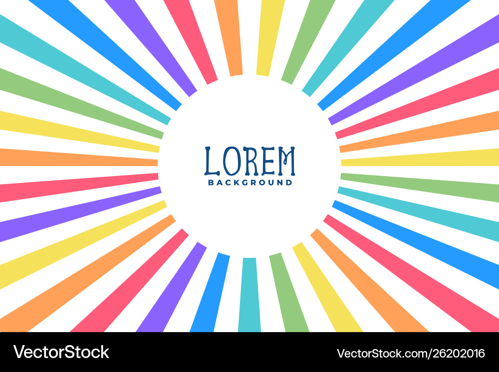 Rainbow Color Rays Background vector image