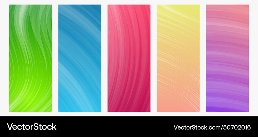 Set of modern gradient backgrounds with wave line Set of modern gradient backgrounds with wave line vector image