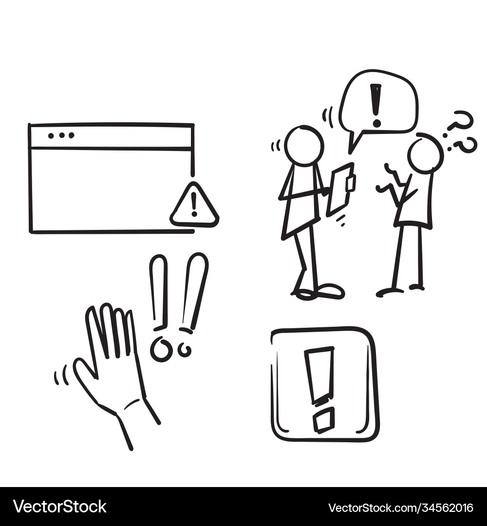 Simple set warnings related line icons Simple set warnings related line icons vector image