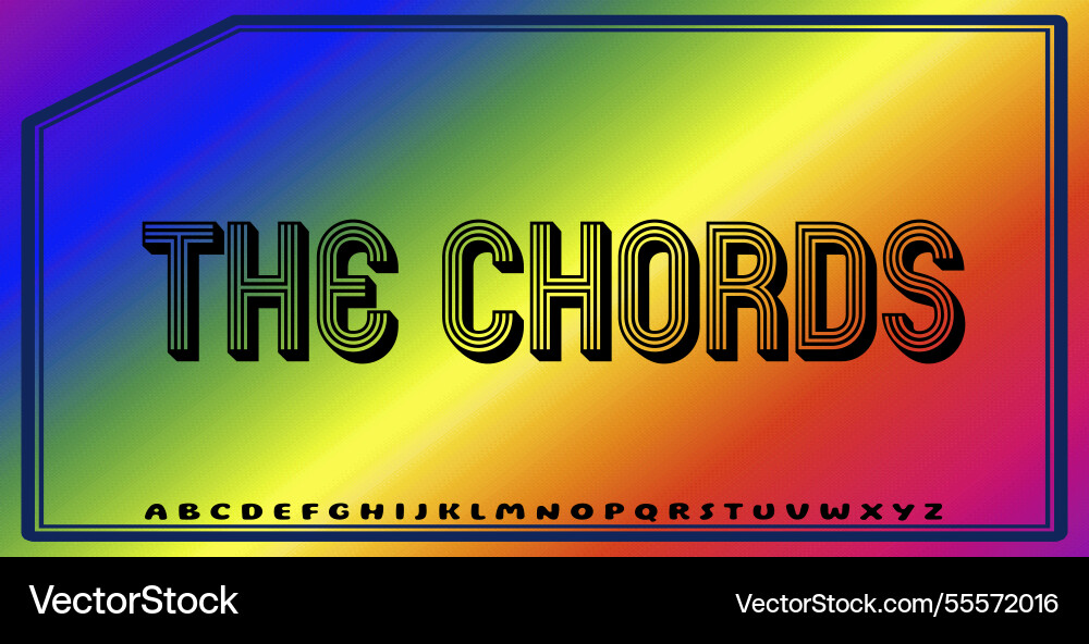 Text effects with editable colors and abstract Vector Image