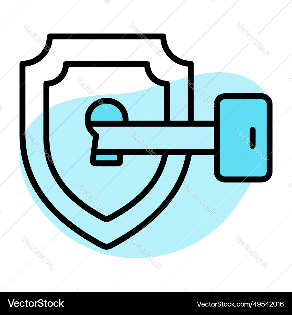 Trendy of security key editable icon easy to use Vector Image