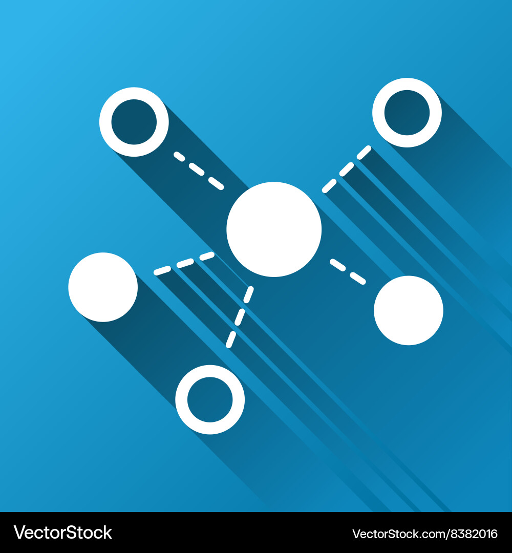 Virtual links gradient square icon vector image