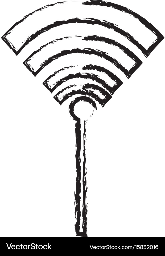 Wifi internet connection signal technology vector image