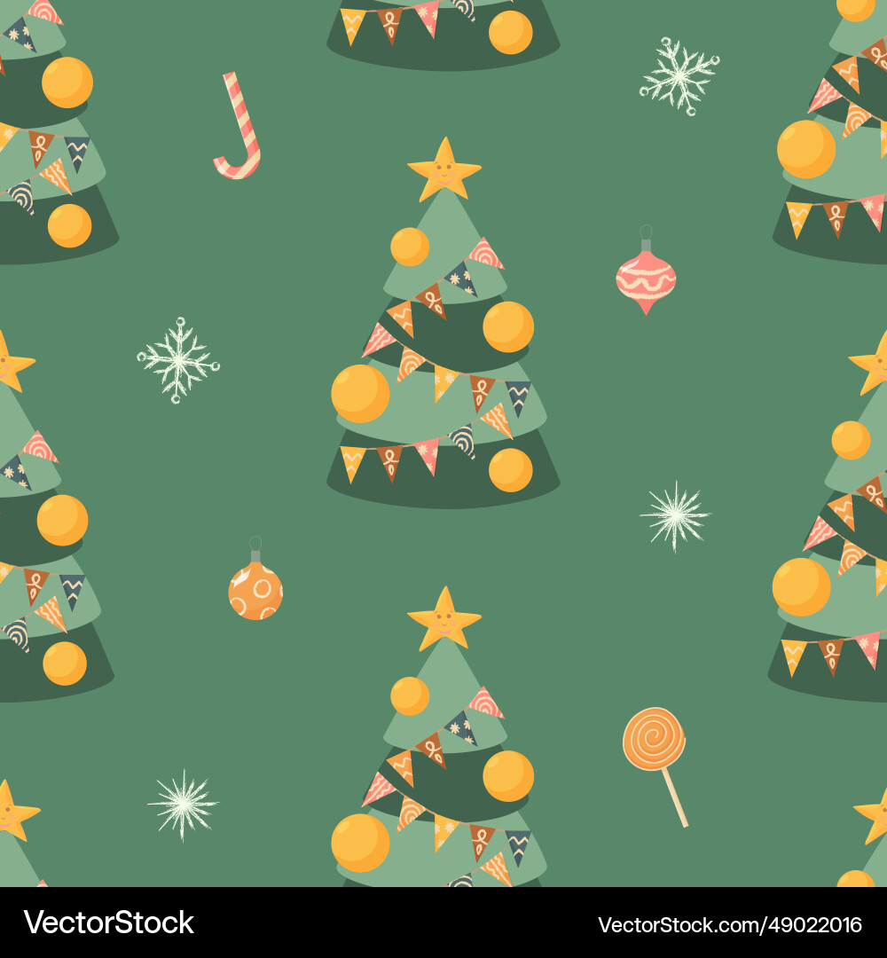 With a winter pattern wrapping vector image