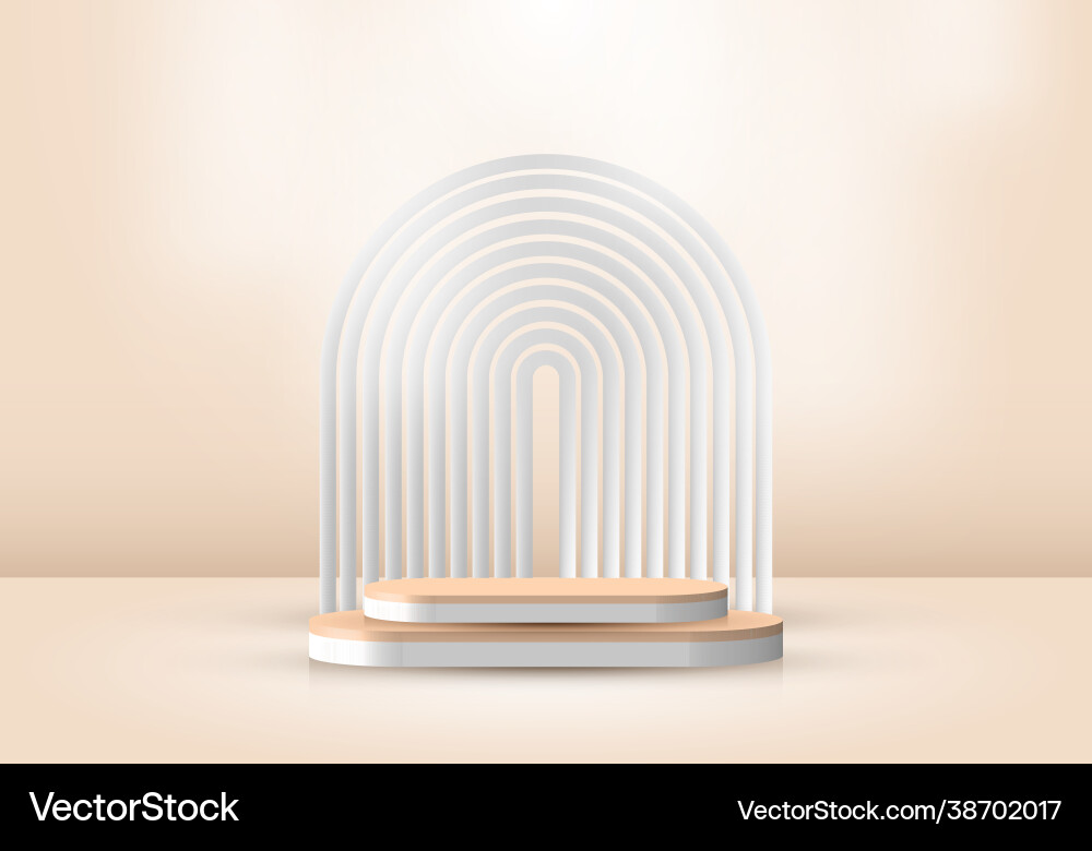 3d realistic abstract minimal scene empty beige 3d realistic abstract minimal scene empty beige vector image