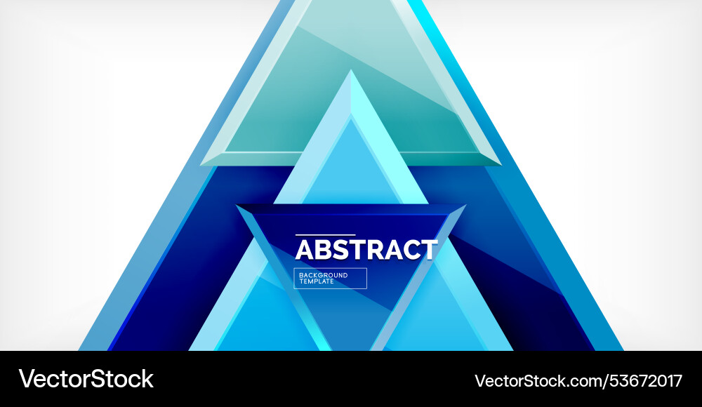 Abstract background - colorful triangles with 3d Vector Image