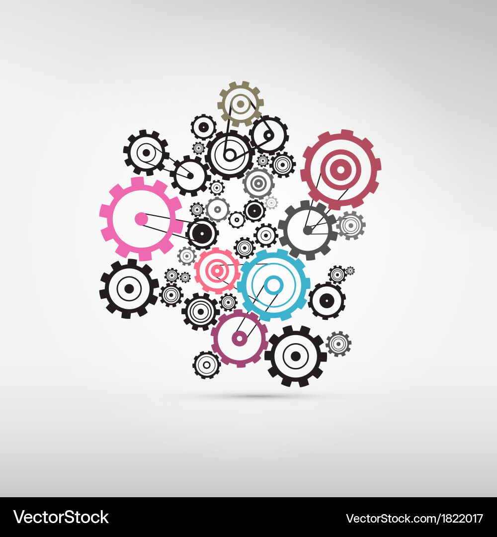 Abstract Gears and Cogs vector image