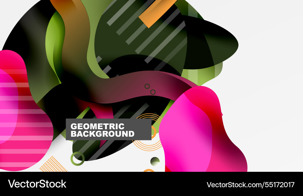 Abstract liquid shapes and lines background Vector Image