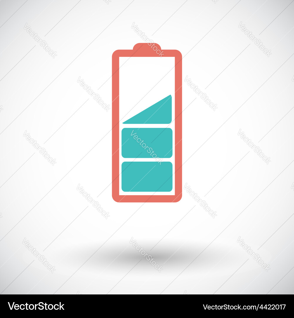Charging the battery flat single icon Vector Image