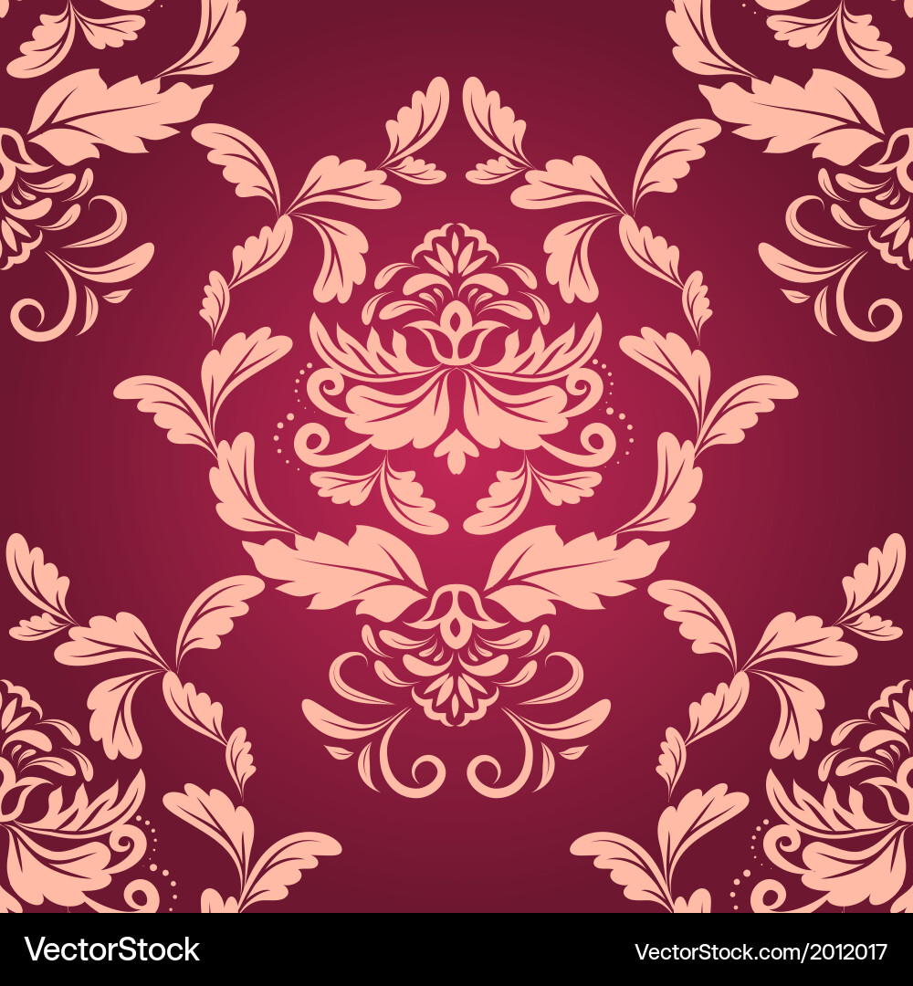 Damask pattern vector image