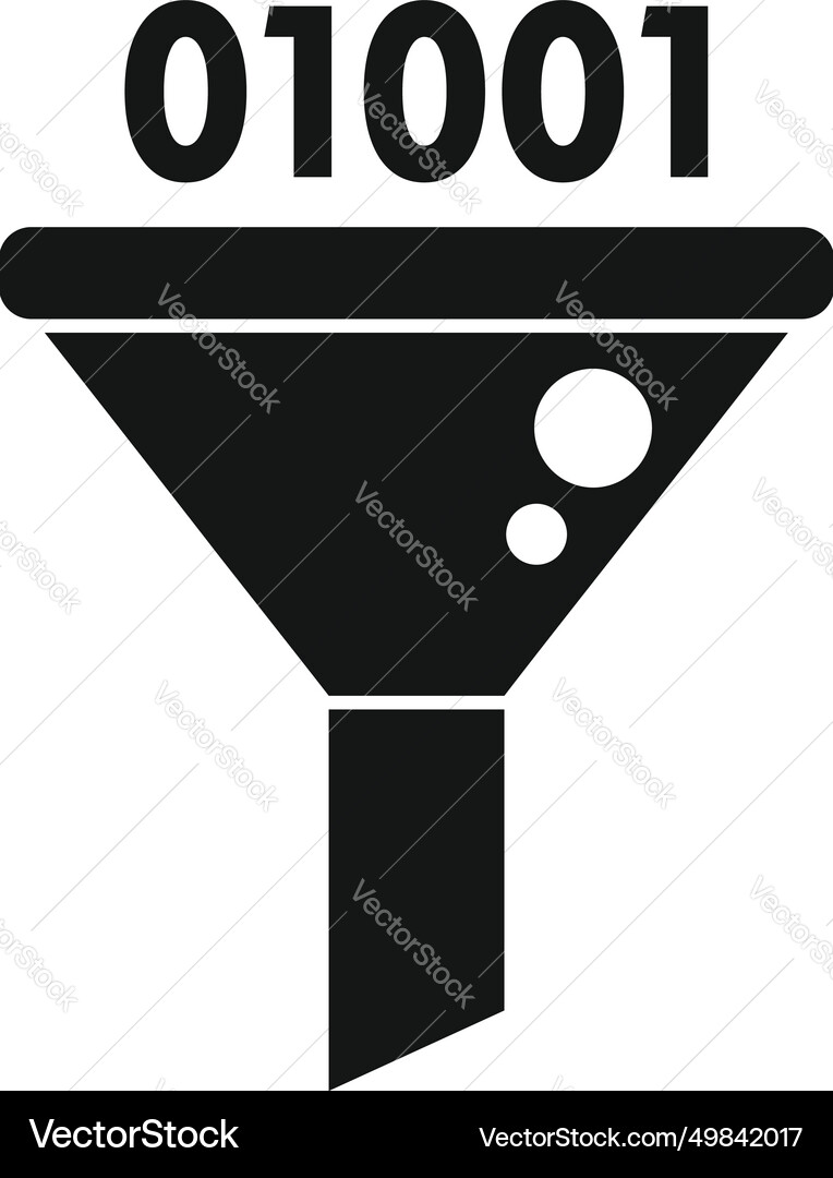 Data content filter icon simple strain Data content filter icon simple strain Vector Image