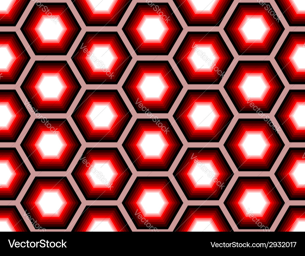 Design seamless colorful hexagon geometric pattern vector image