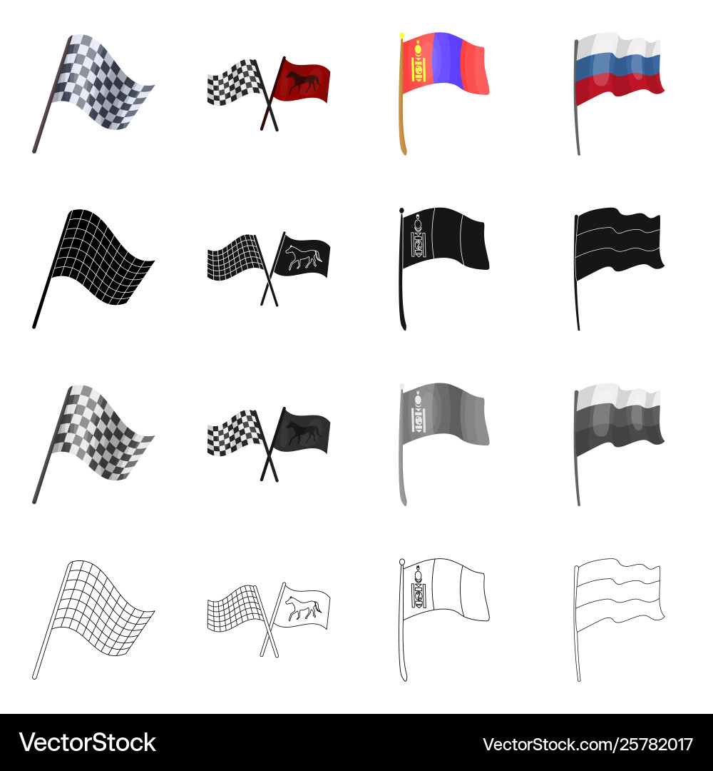 Design world and flag symbol set Vector Image