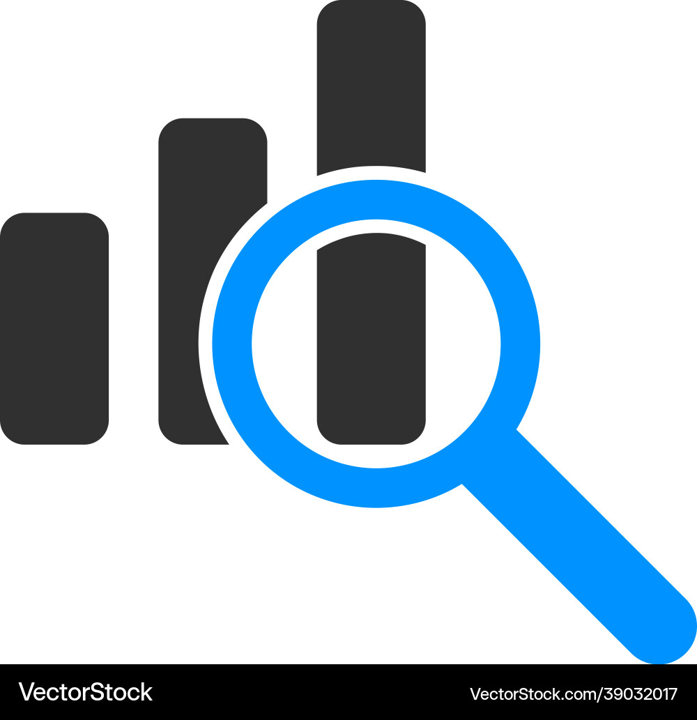 Expore bar chart flat icon Vector Image